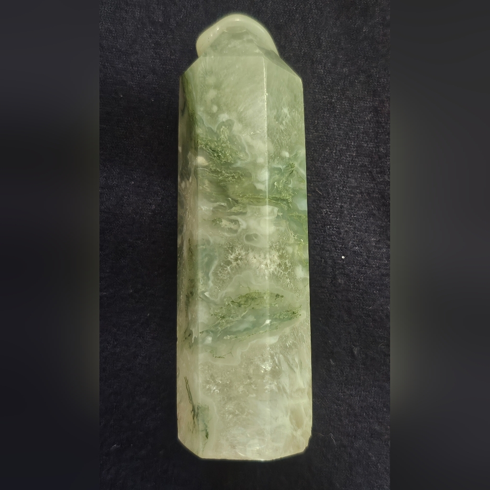 Green Moss Agate Tower
